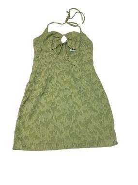 strapless open back dress Princess Polly Women's South of France Floral Burnout Mini Dress - Yellow main image 0
